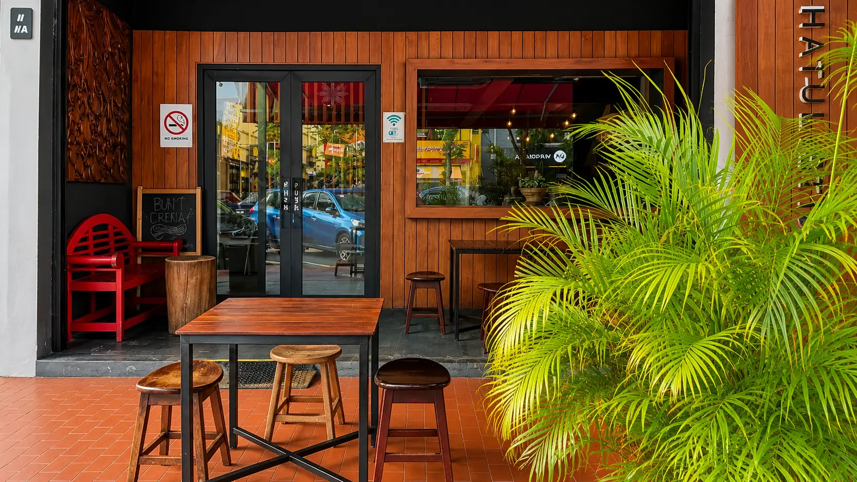 Commercial bespoke timber furniture for hospitality interiors.