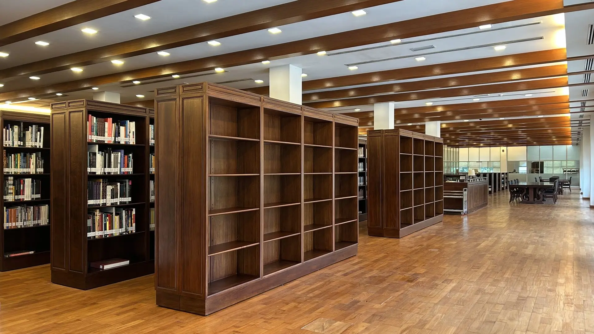Custom timber fixture for a commercial interior.