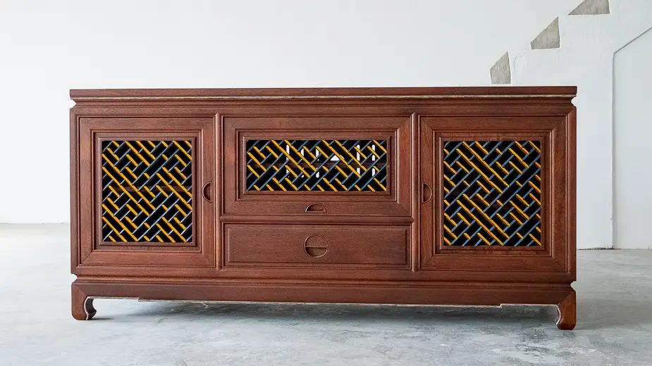 Residential bespoke timber furniture for a home interior.