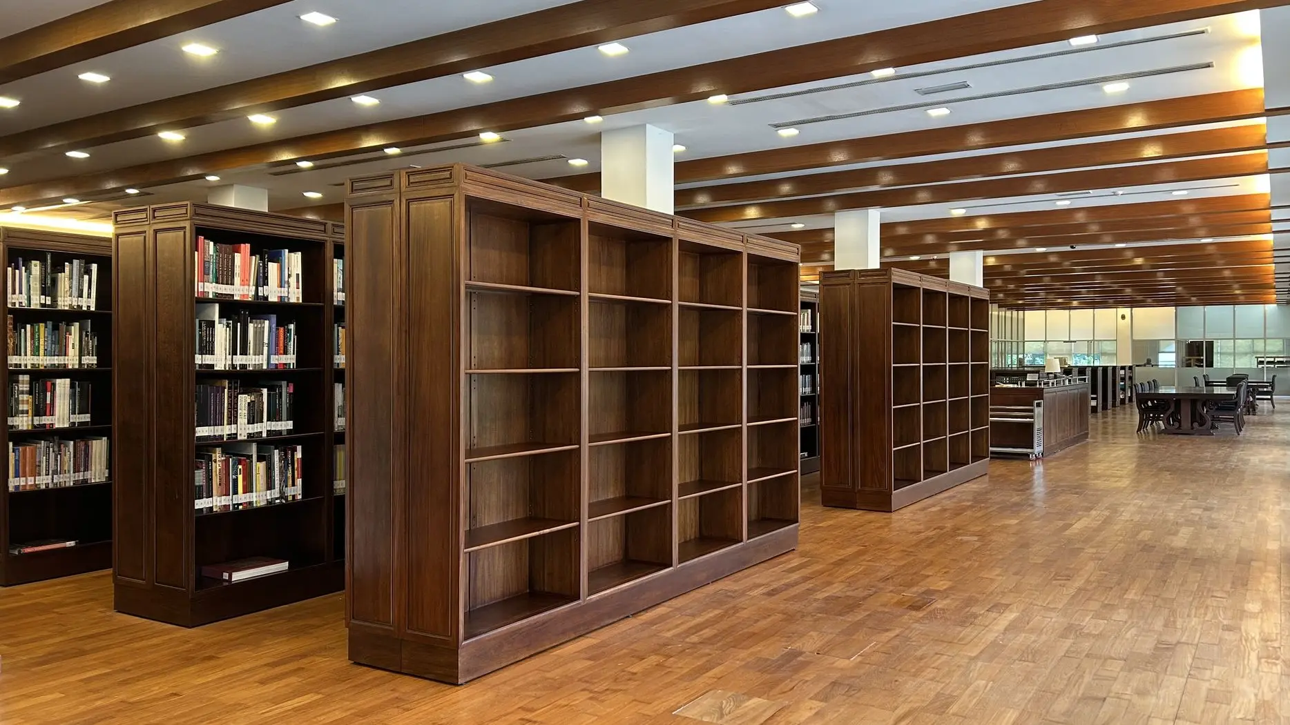 Custom timber furniture for hospitality interior.